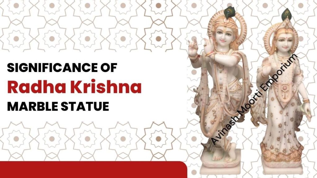 radha krishna Marble Statue