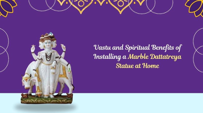 marble dattatreya statue