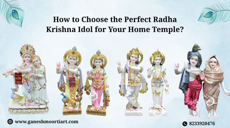 Radha krishna marble statue