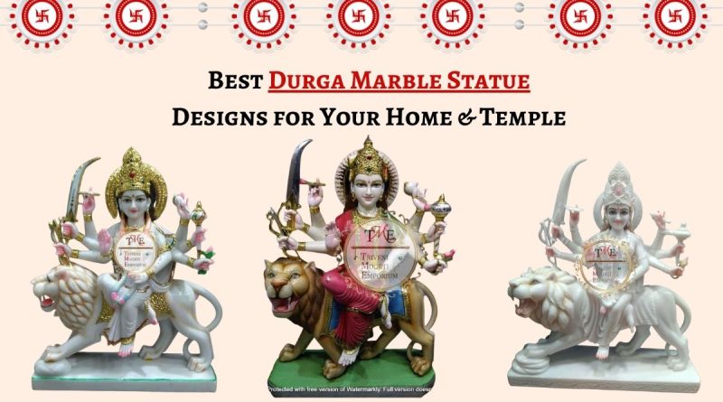 Durga Marble Statue