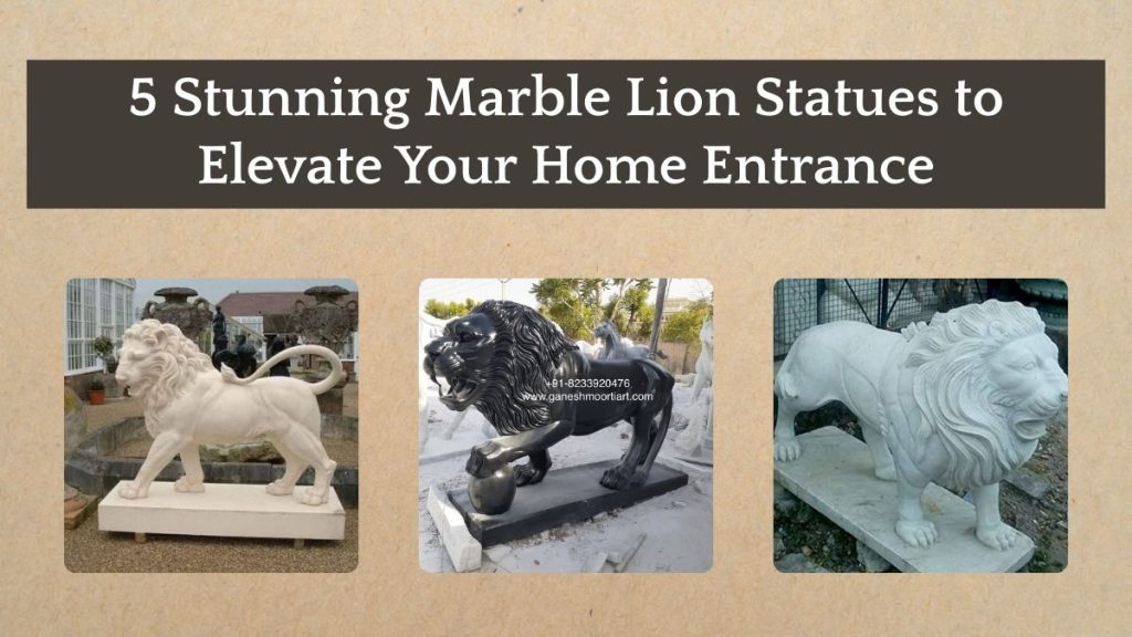 Marble Lion Statue