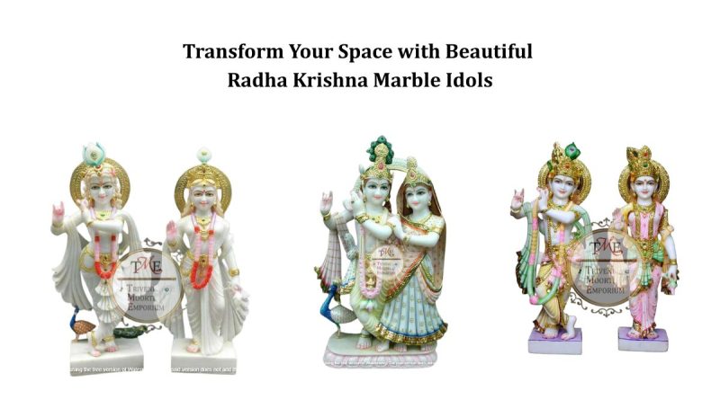 Transform Your Space with Beautiful Radha Krishna Marble Idols