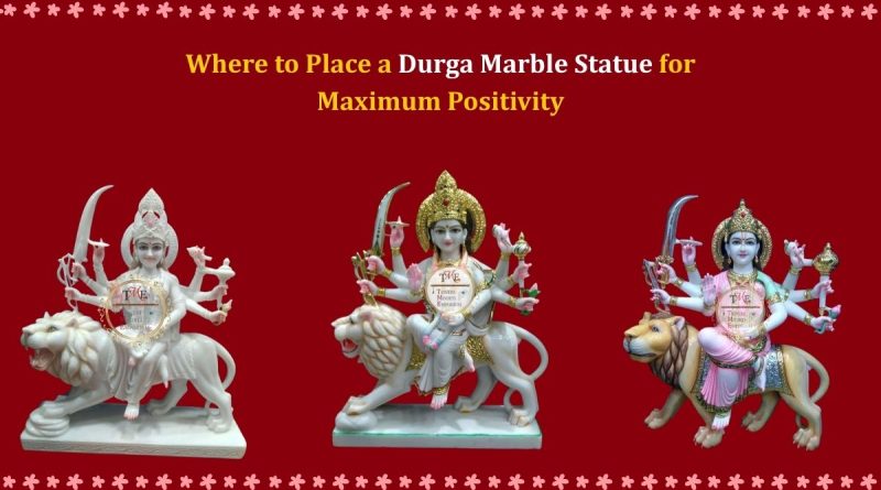 Durga Marble Statue