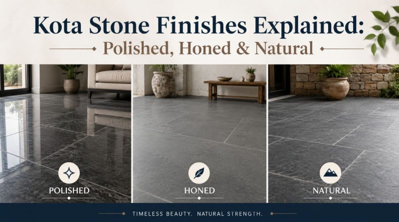 Kota Stone Finishes Explained: Polished, Honed & Natural