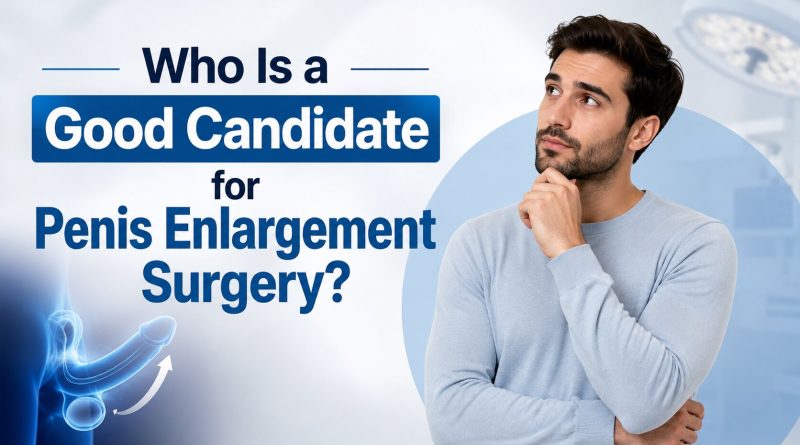 Medical illustration for a blog explaining who is a good candidate for penis enlargement surgery