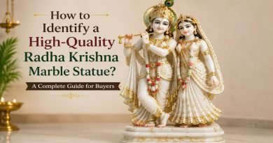 High-quality Radha Krishna marble statue showcasing detailed craftsmanship and elegant marble carving