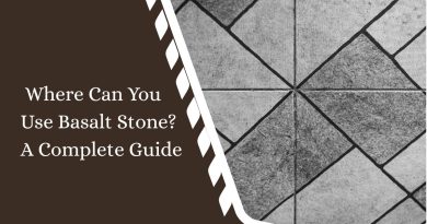 Basalt Stone flooring with geometric paving pattern featured in the guide "Where Can You Use Basalt Stone? A Complete Guide."