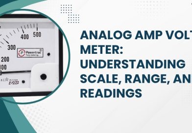 Analog amp volt meter showing voltage scale and readings