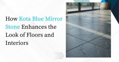 Kota Blue Mirror Stone flooring enhancing the look of modern interiors