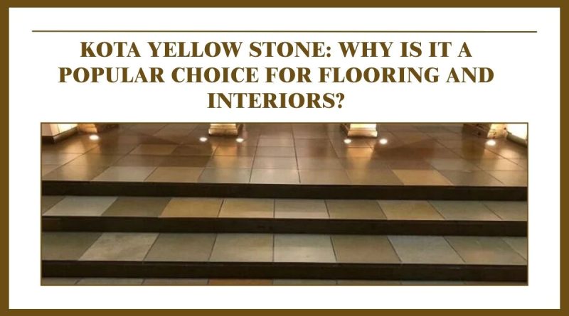 Kota Yellow Stone flooring used for stairs and interior applications