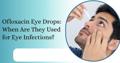 Man applying Ofloxacin Eye Drops for a bacterial eye infection