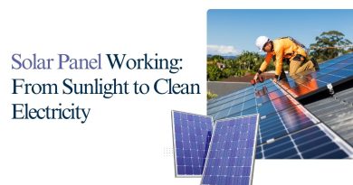 Solar panel working from sunlight to clean electricity with rooftop solar installation