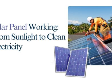 Solar panel working from sunlight to clean electricity with rooftop solar installation