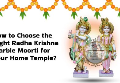 Radha Krishna marble idol