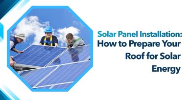 Solar panel installation on rooftop for renewable solar energy