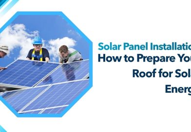 Solar panel installation on rooftop for renewable solar energy