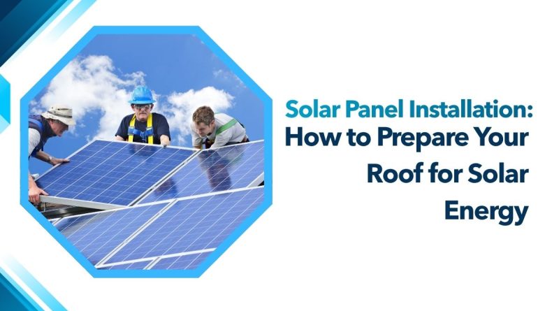 Solar panel installation on rooftop for renewable solar energy